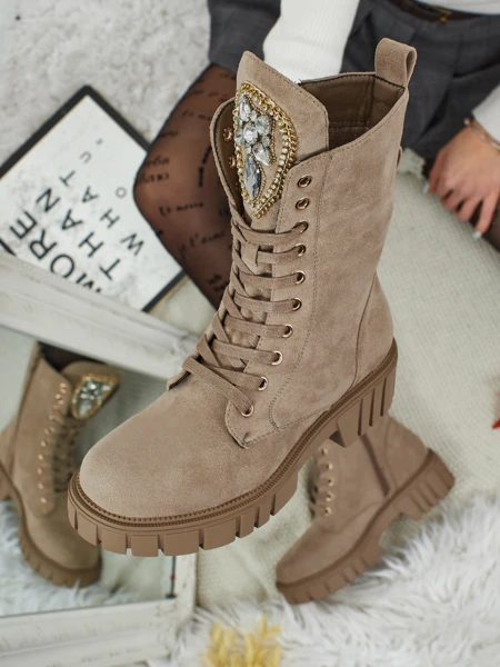 Royalfashion Жіночі високі ботильйони типу воркери Suboo