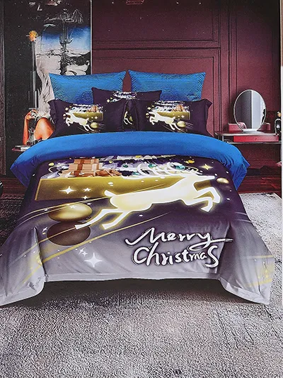 Royalfashion Різдвяна постільна білизна 160x200 набір 3-ЧАСТИНИ