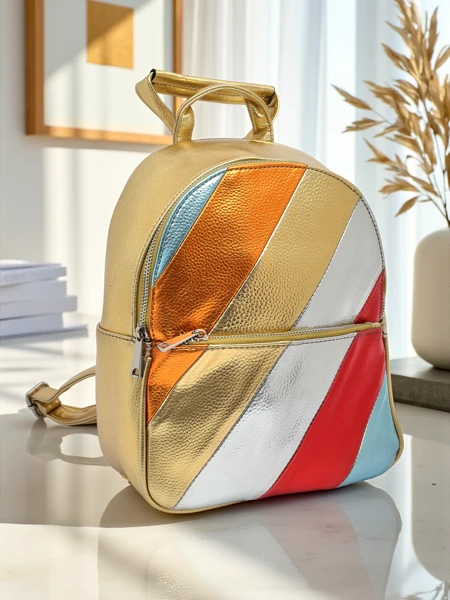 Royalfashion Женский рюкзак из экокожи с металлическими полосками