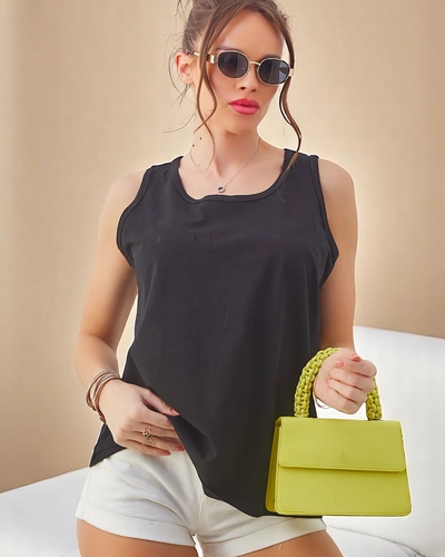 Royalfashion Женская хлопковая майка с кружевной спиной