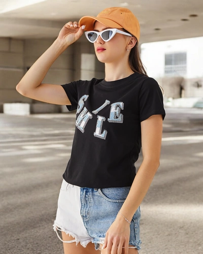 Royalfashion Жіноча бавовняна блузка з написом