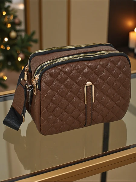 Маленька жіноча стьобана сумочка з екошкіри Corinne