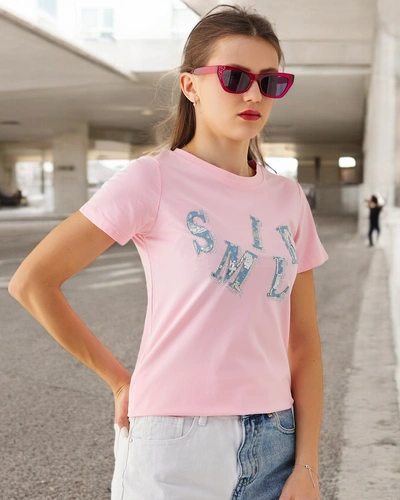 Royalfashion блузка з бавовни для жінок з написом