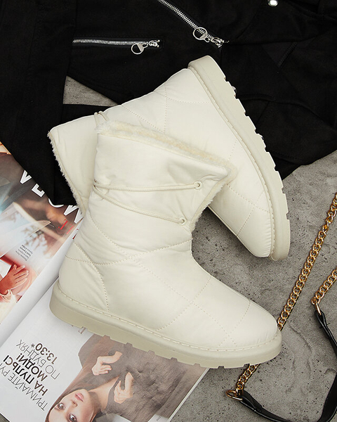 Бежевая женская обувь a'la сноубутсы Amirfu- Footwear