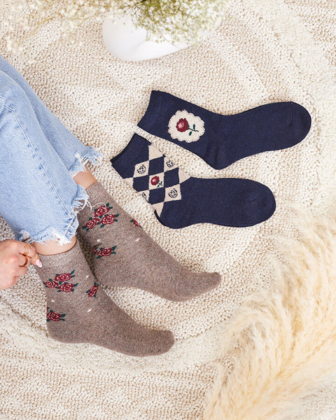 Royalfashion Комплект жіночих шкарпеток з принтом 3/уп