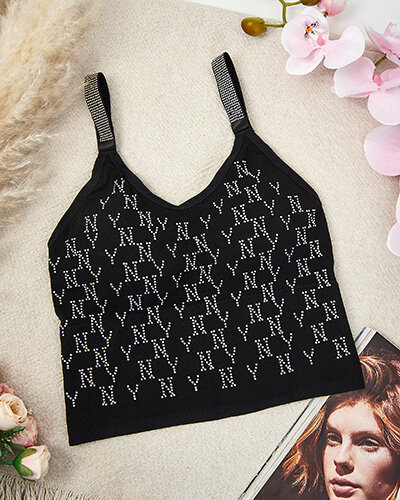 Royalfashion Женский спортивный бюстгальтер с цирконами