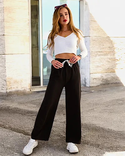 Жіночі широкі ребристі штани Royalfashion