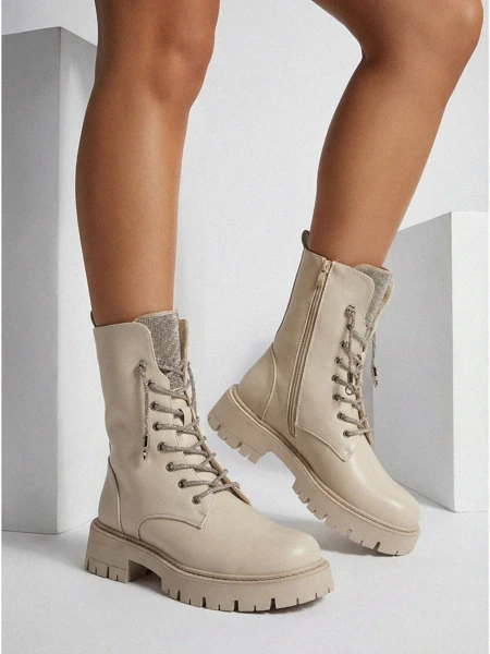 Женские ботинки Farly из экокожи на шнуровке