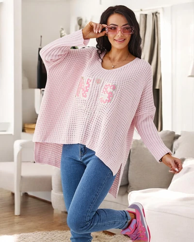 Женский акриловый свитер Royalfashion с принтами