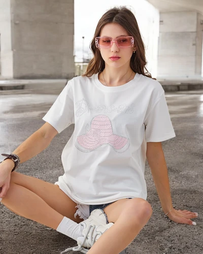 Royalfashion Жіноча блуза з бавовни з принтом