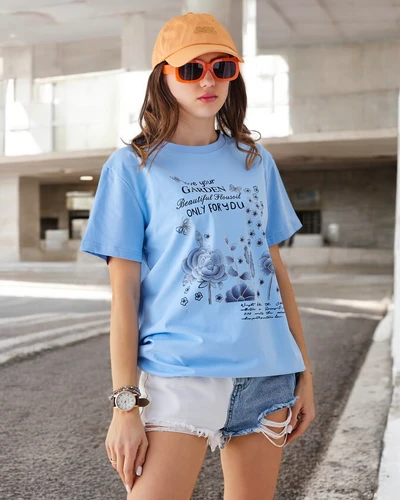 Royalfashion Жіноча бавовняна блуза з написом