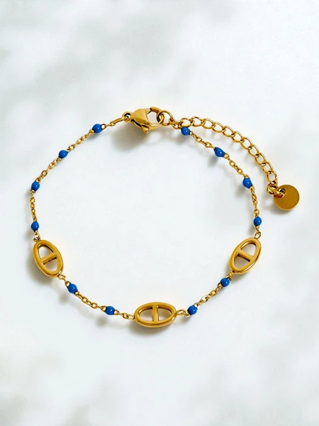 Позолоченный браслет Callisto Aurea с бусинами