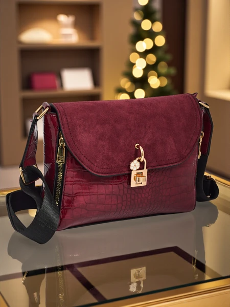 Маленькая женская сумочка из экокожи с тиснением Narelle