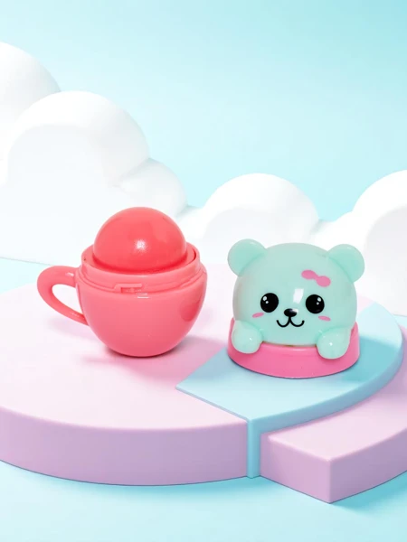 Дитячий бальзам для губ з ведмедиком у чашці – зволожує та відновлює