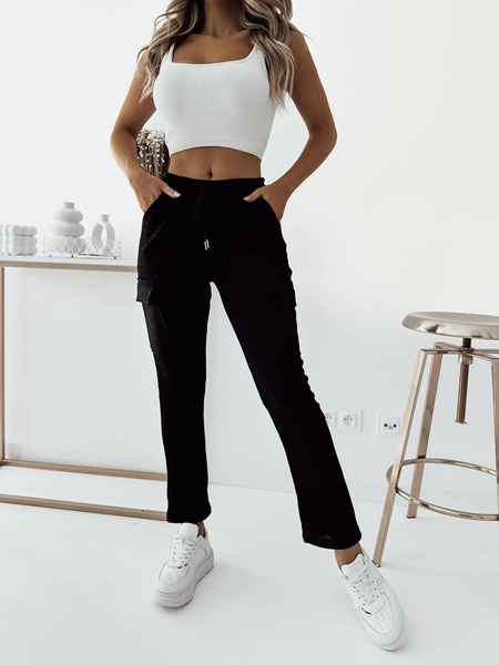 Жіночі ребристі бойові штани Royalfashion Black