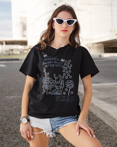 Royalfashion Жіноча бавовняна блузка з написом