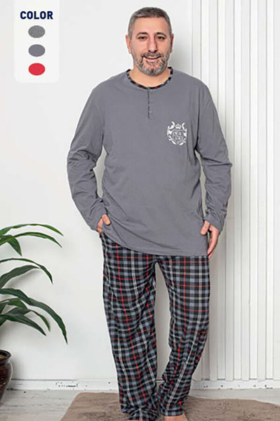 Мужская серая пижама Royalfashion