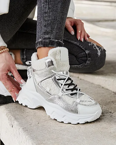 Женские кеды Royalfashion с теплой подкладкой Pieco