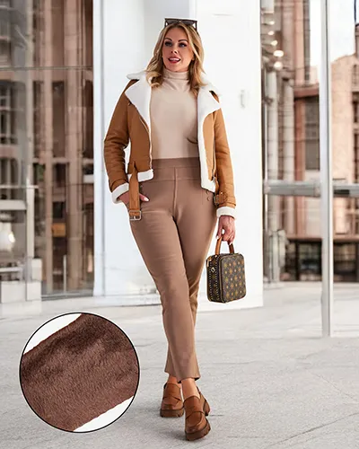 Royalfashion Жіночі утеплені штани-треггінси PLUS SIZE