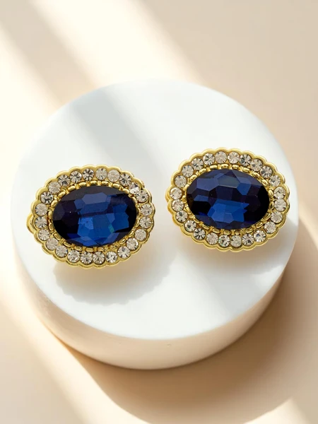 Royalfashion Жіночі кліпси з кристалами та кубічним цирконієм