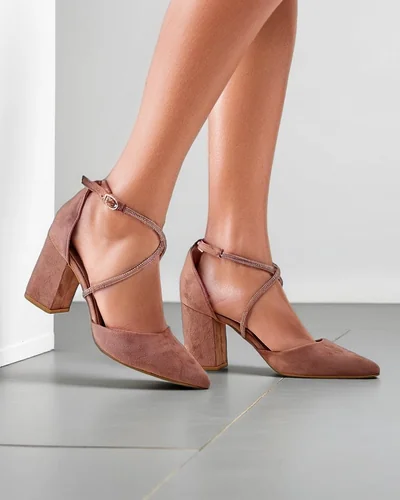 Royalfashion Жіночі туфлі з екосаме з ремінцями Eurole