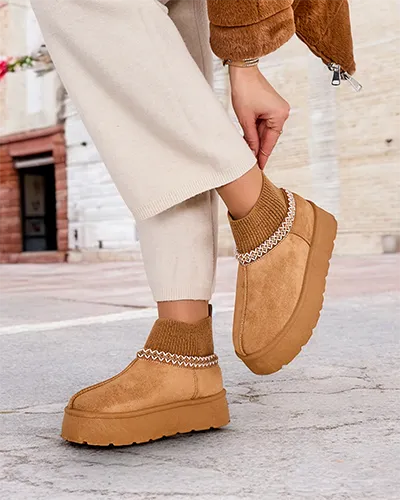 Королевская мода Короткие женские зимние сапоги Нананна