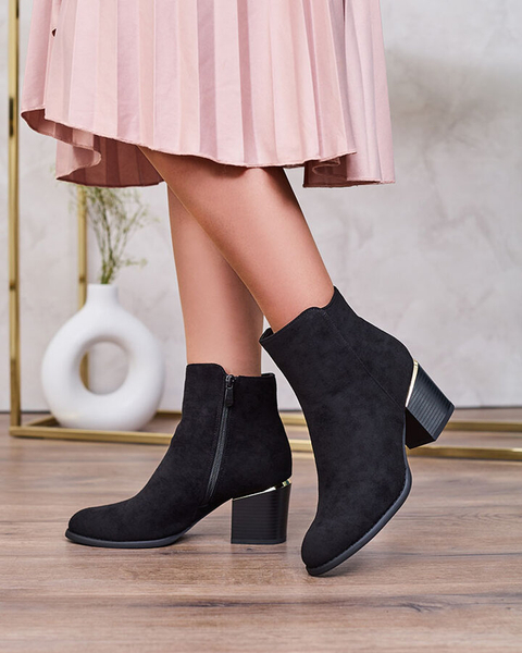 Royalfashion Чорні жіночі черевики на низькій шпильці Traestra