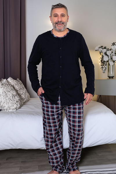 Royalfashion Мужские хлопковые пижамы в клетку ДИЗАЙНЕРСКИЙ РАЗМЕР