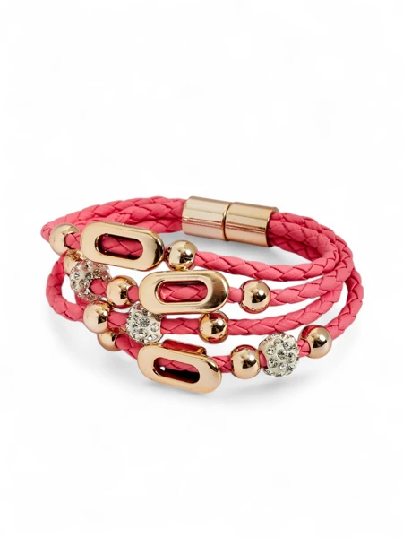 Жіночий браслет з намистинами та цирконами