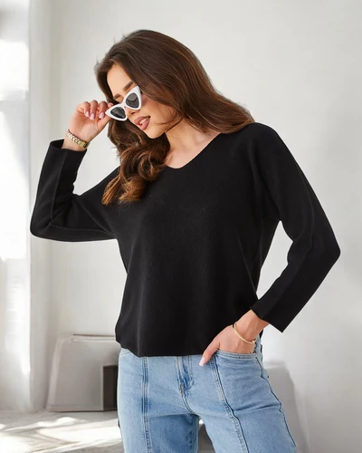 Royalfashion Вискозный тонкий женский свитер