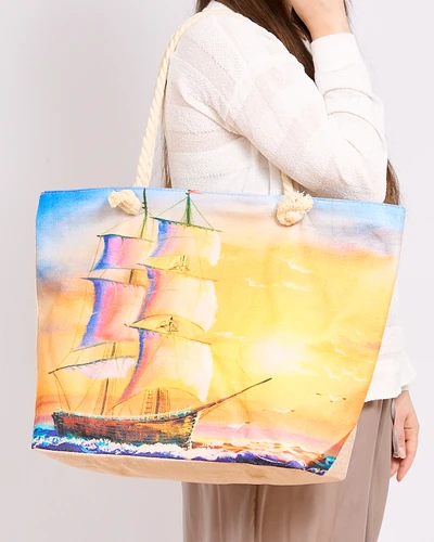 Royalfashion Большая тканевая сумка с принтом