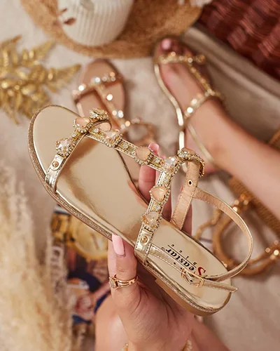 Royalfashion Женские сандалии Selina с цирконием