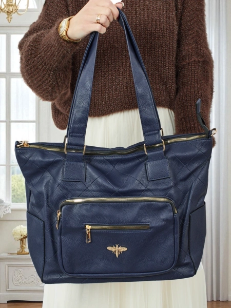 Жіноча сумка-шопер еко шкіряна стьобана Marvaya