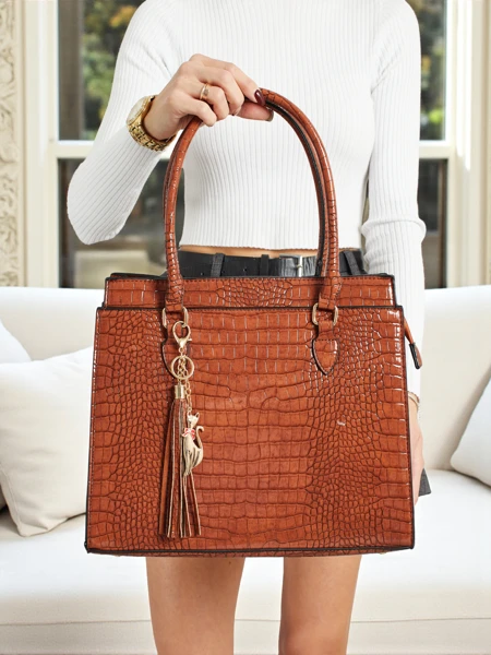 Женская сумка-шоппер Seraphyne из экокожи с тиснением