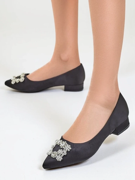 Royalfashion Женские балетки из сатина с пряжкой Legant