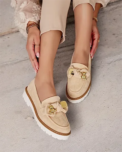 Royalfashion Женские мокасины с бантом Ezizer