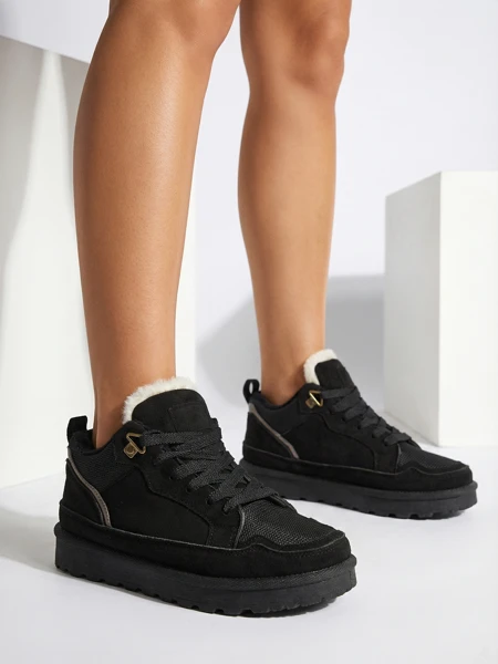 Кросівки Жіночі Diana Чорні Замшеві Зручні на Зиму