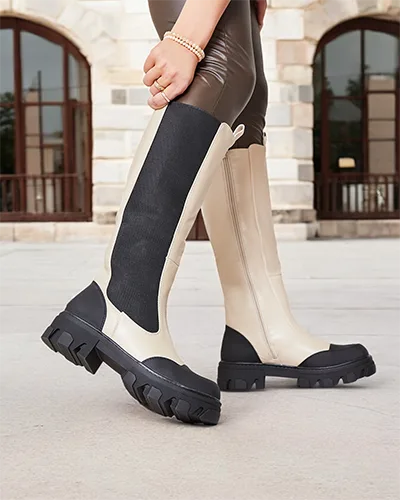 Royalfashion Бежевые женские полусапоги Blyss