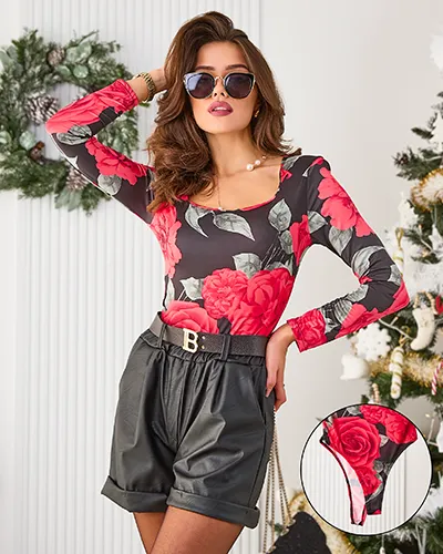 Женское боди Royalfashion с принтом