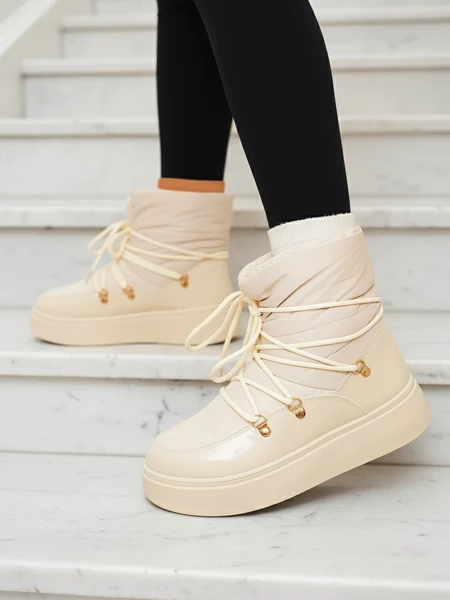 Royalfashion Женские сапоги-скороходы кремового цвета Dabenda